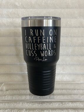 32oz. Piper Lou Caffeine, Volleyball, and Cuss Words Insulated Tumbler